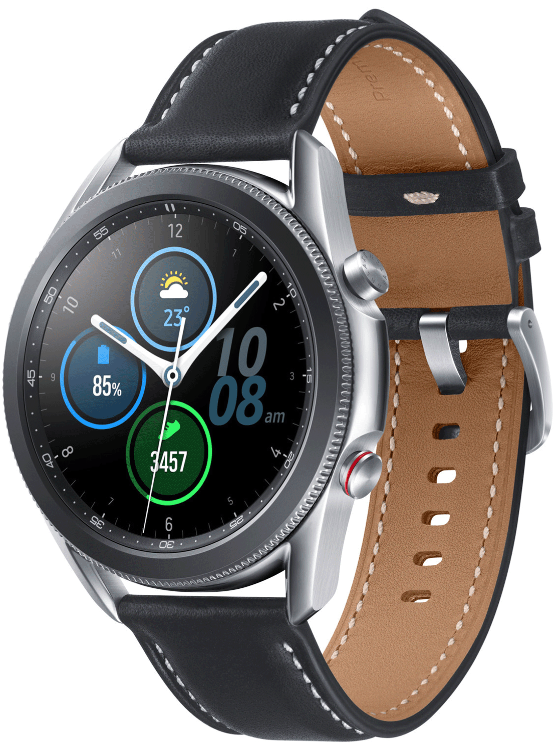 Samsung Galaxy Watch 3 4G 45mm Edelstahl SM-R845 mit Silicon Armband