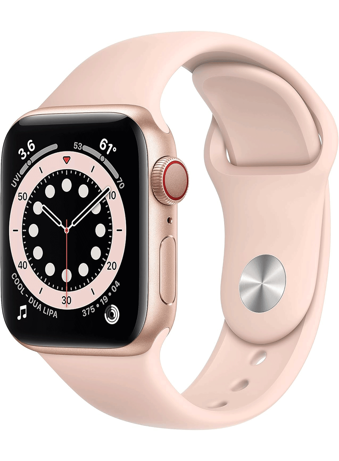 Apple Watch 6 LTE 40mm Aluminium Case mit Silicon Armband