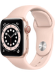 Apple Watch 6 LTE 40mm Aluminium Case mit Silicon Armband – Gold · Silicon Pink