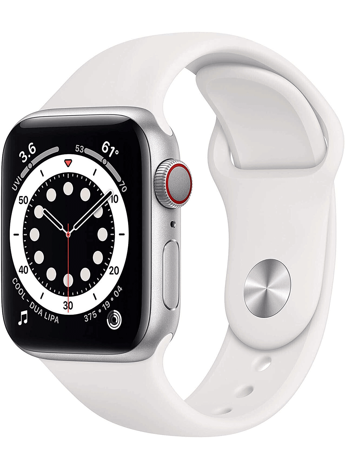 Apple Watch 6 LTE 40mm Aluminium Case mit Silicon Armband