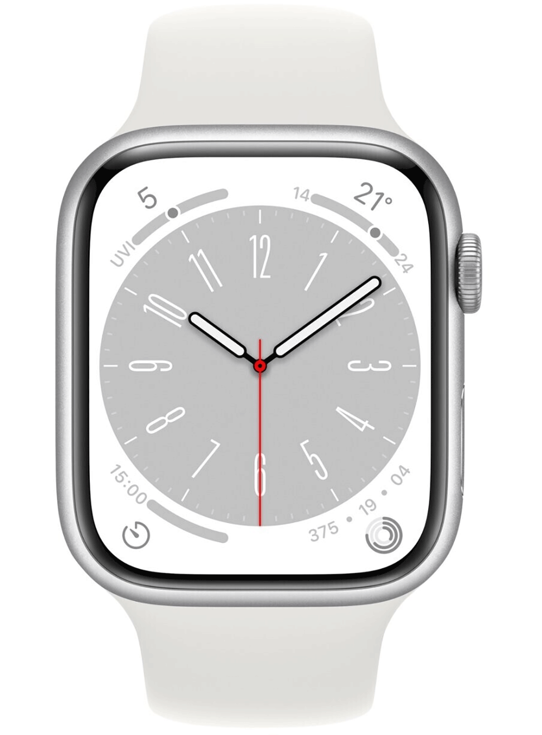 Apple Watch Series 8 45mm Aluminium Case mit Silicon Armband