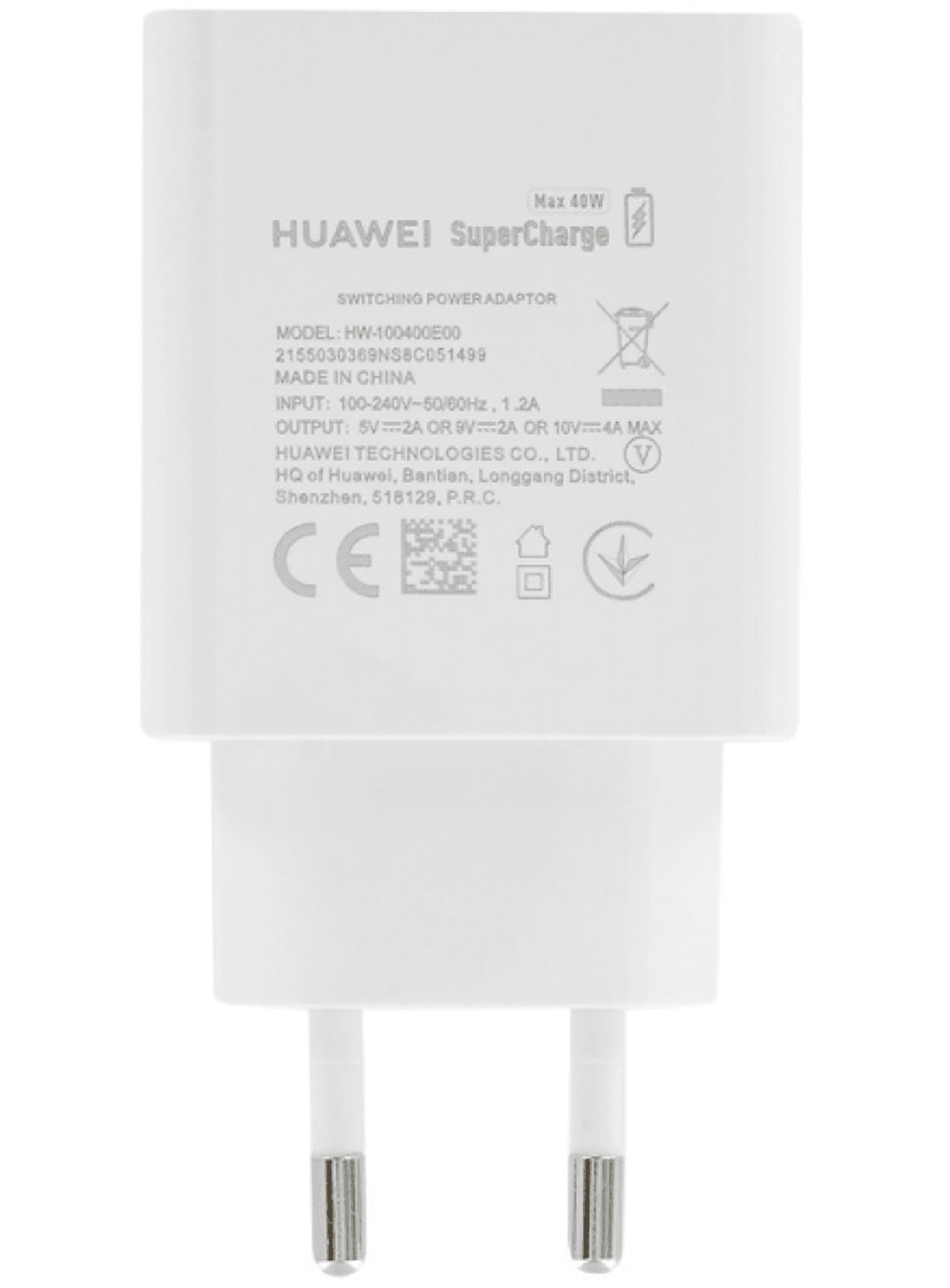 Original Huawei Schnellladegerät 40W HW-100400E00 4A + USB-C 3.1 HL1289 - CarbonPhone