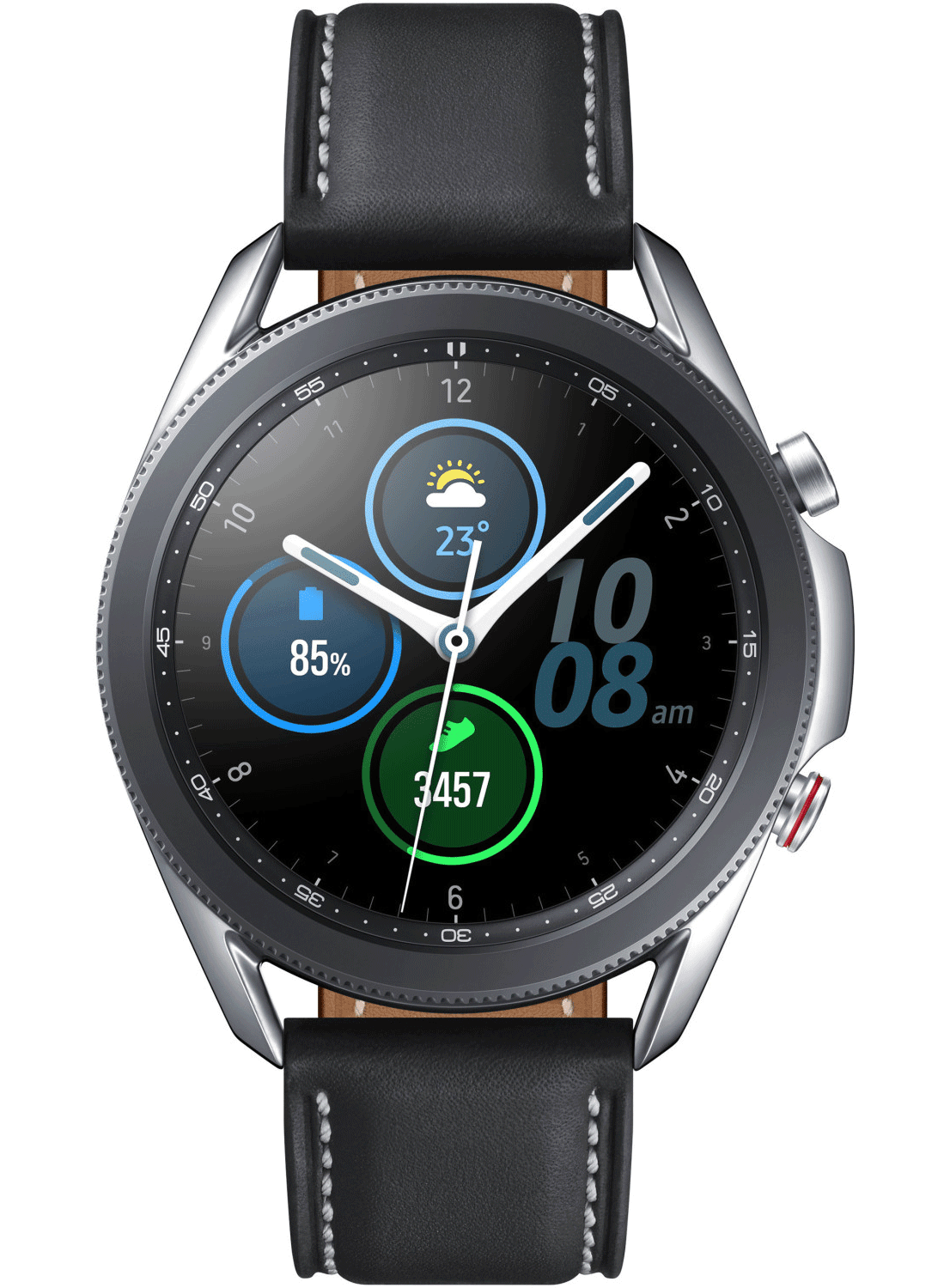 Samsung Galaxy Watch 3 4G 45mm Edelstahl SM-R845 mit Silicon Armband