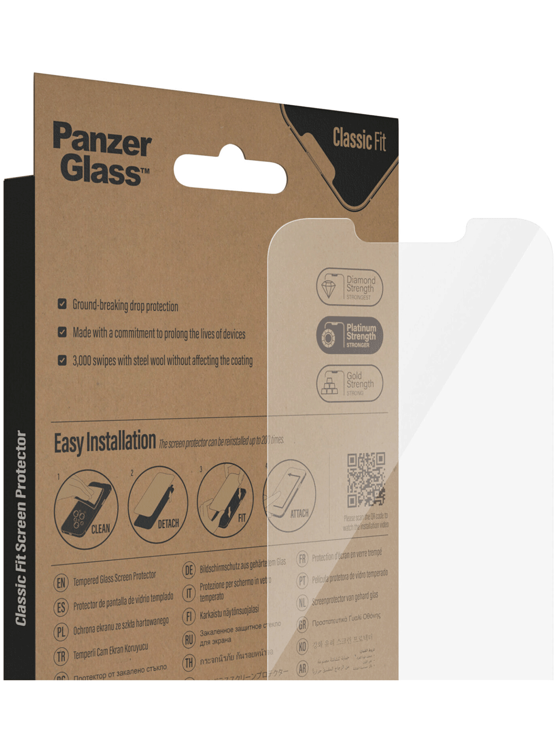 PanzerGlass Antibakteriell Screen Protector iPhone 14 / 13 / 13 Pro - CarbonPhone