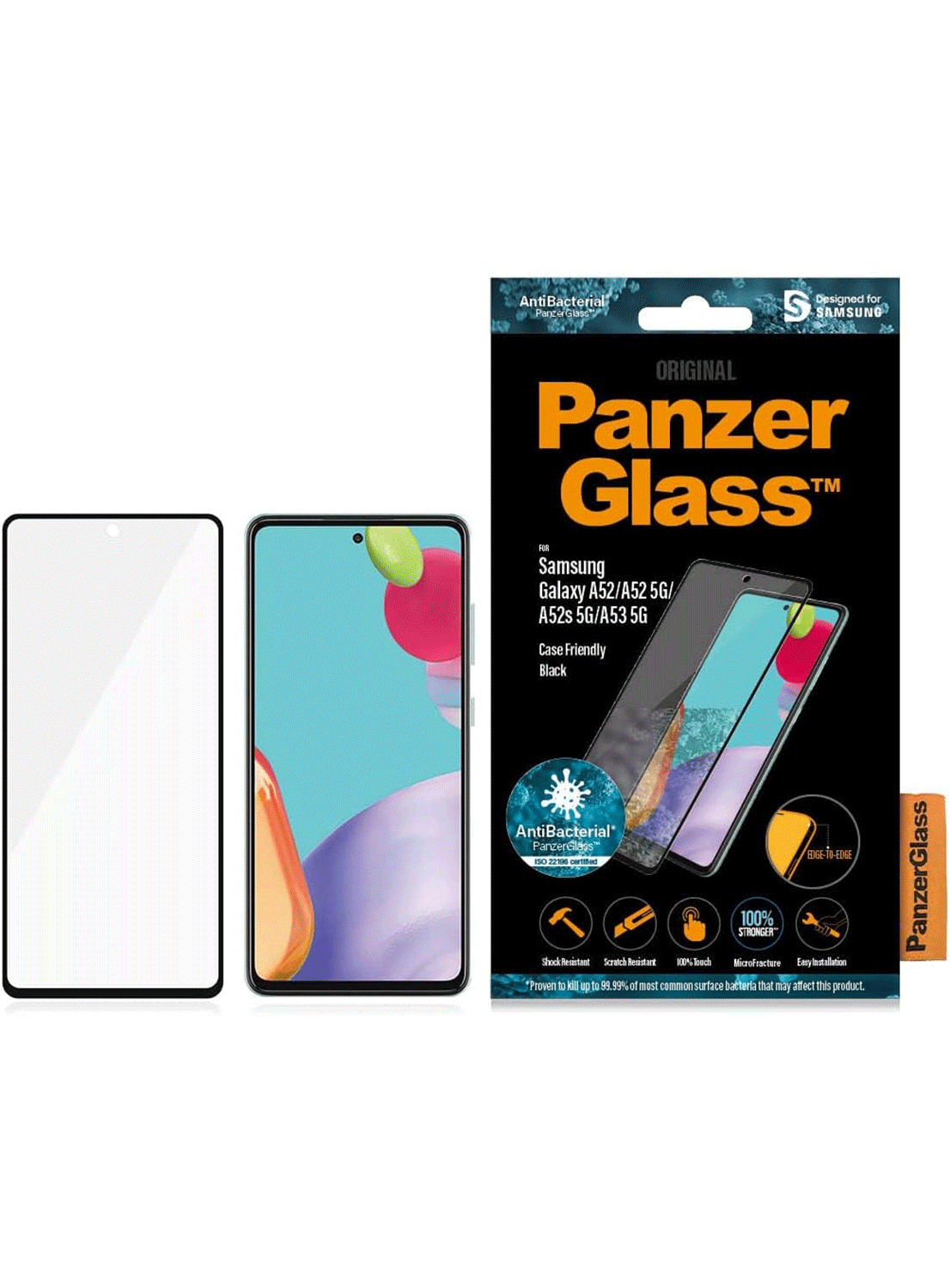 PanzerGlass Case Friendly Screen Protection für Samsung Galaxy A52 / A52 5G - CarbonPhone