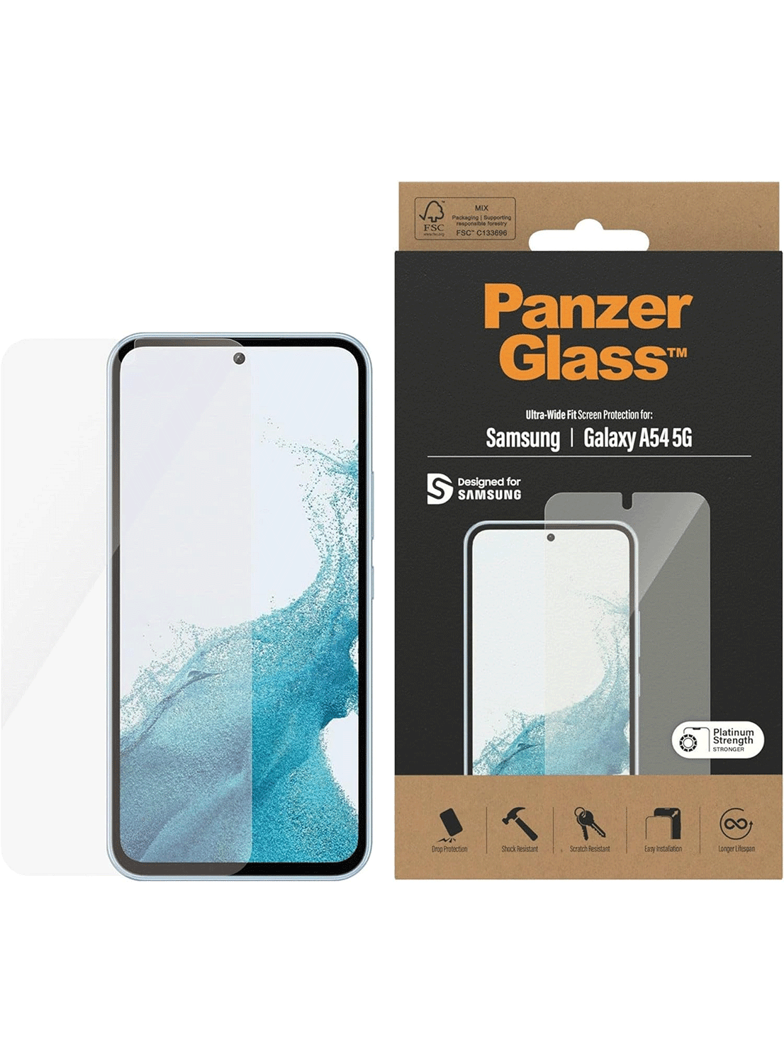 PanzerGlass Classic Fit Screen Protection für Samsung Galaxy A54 5G - CarbonPhone