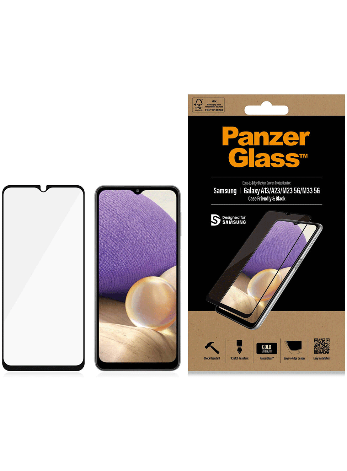 PanzerGlass Displayschutzfolie für Samsung Galaxy A13 / A23 / M23 5G / M33 5G - CarbonPhone