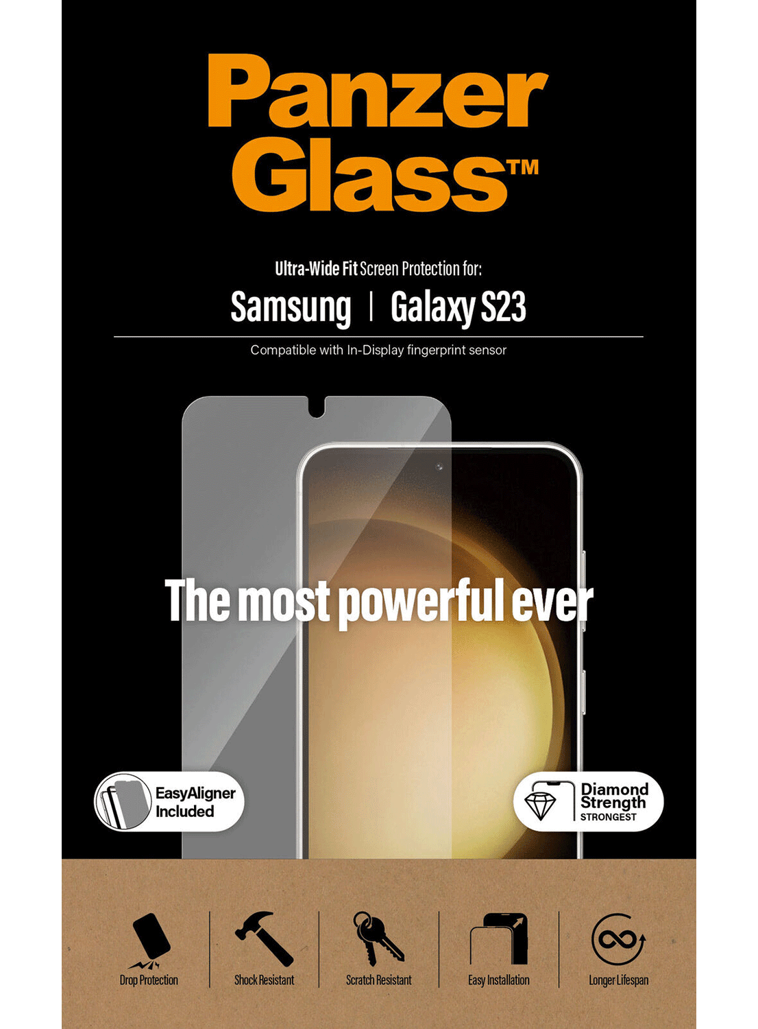 PanzerGlass Ultra Wide Screen Protection für Samsung Galaxy S23 5G - CarbonPhone