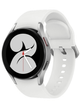 Samsung Galaxy Watch 4 Bluetooth 40mm SM-R860 mit Silicon Armband – Silver · White
