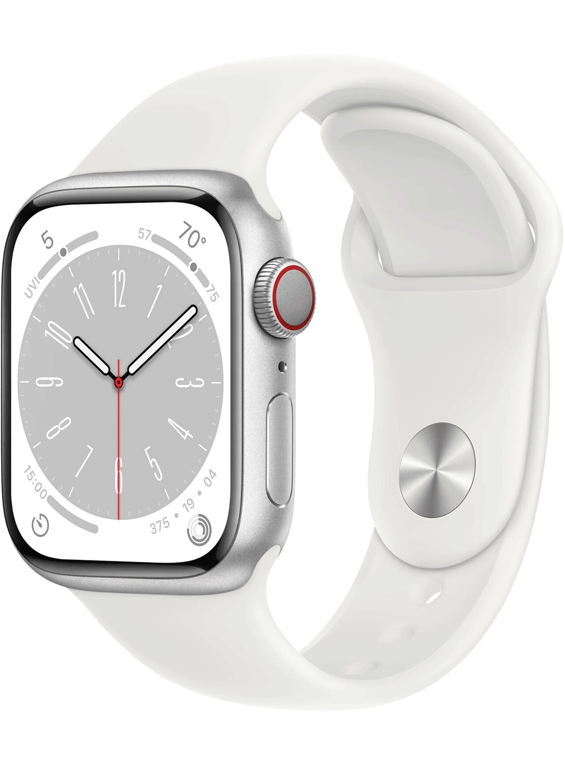 Apple Watch Series 8 41mm Aluminium Case mit Silicon Armband