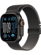 Apple Watch Ultra 2 49mm Titanium Case (2024) Milanese Loop – Titan Black · Milanaise Armband Titan Black Medium