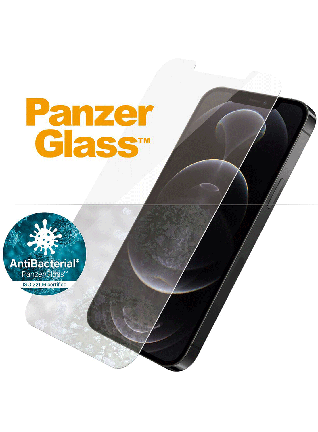 PanzerGlass Antibakterieller Screen Protector iPhone 12 / 12 Pro
