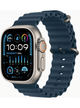 Apple Watch Ultra 2 49mm Titanium Case – Fluorelastomer · Ocean Armband Blau