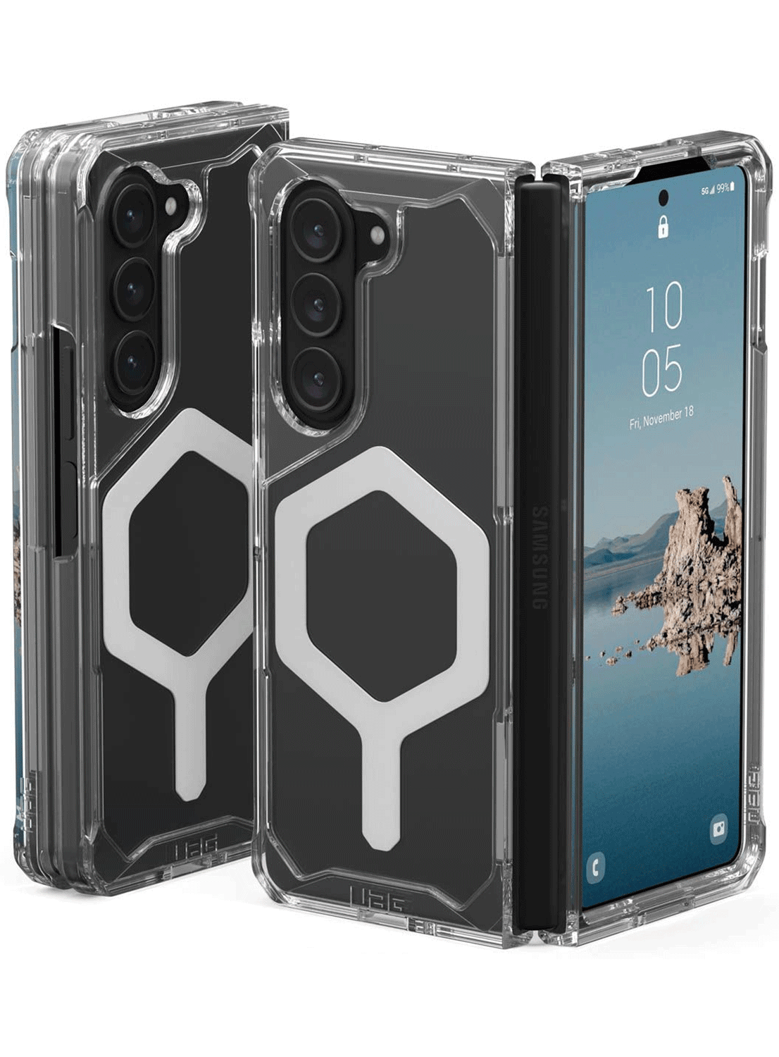 Urban Armor Gear Plyo Pro Case Ice / Silber für Samsung Galaxy Z Fold5 - CarbonPhone