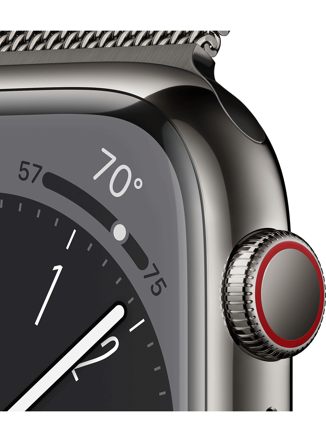 Boîtier en acier inoxydable Apple Watch Series 8 de 45 mm 