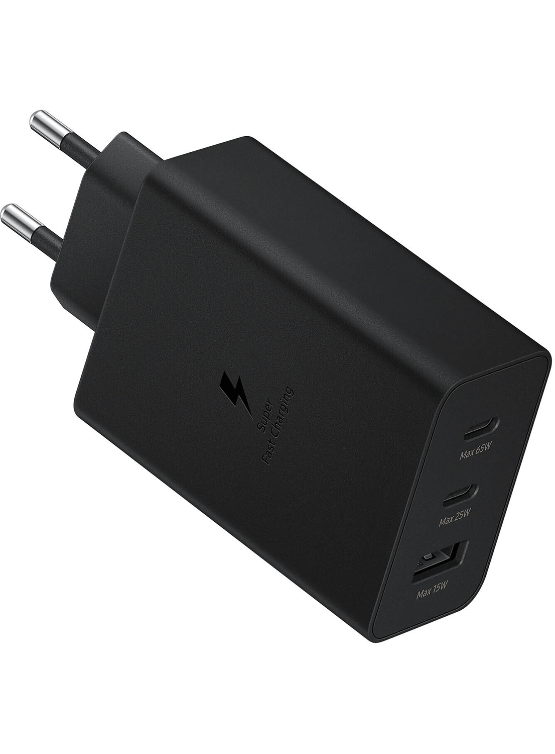 Samsung adaptateur de charge rapide Trio 65 Watt EP-T6530N (USB, 2 x USB-C) Noir