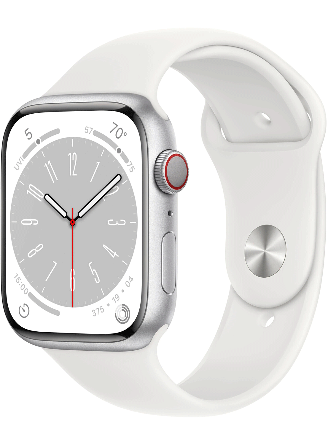 Apple Watch Series 8 45mm Aluminium Case mit Silicon Armband