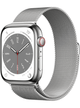 Apple Watch Series 8 4G 45mm Edelstahl Case – Stainless Steel Silver · Milanaise Silver