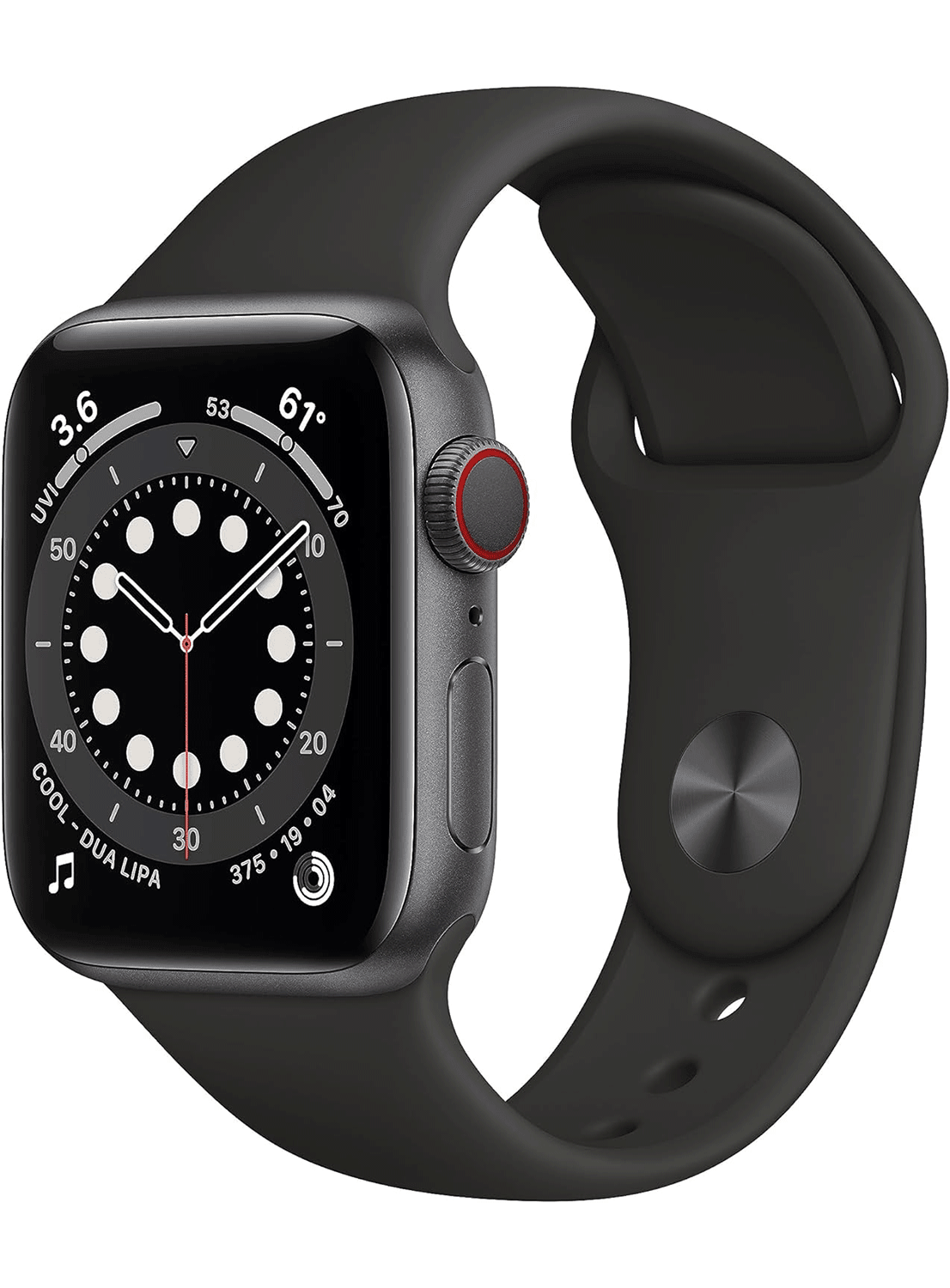 Apple Watch 6 LTE 40mm Aluminium Case mit Silicon Armband