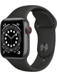 Apple Watch 6 LTE 40mm Aluminium Case mit Silicon Armband – Space Grey · Silicon Black