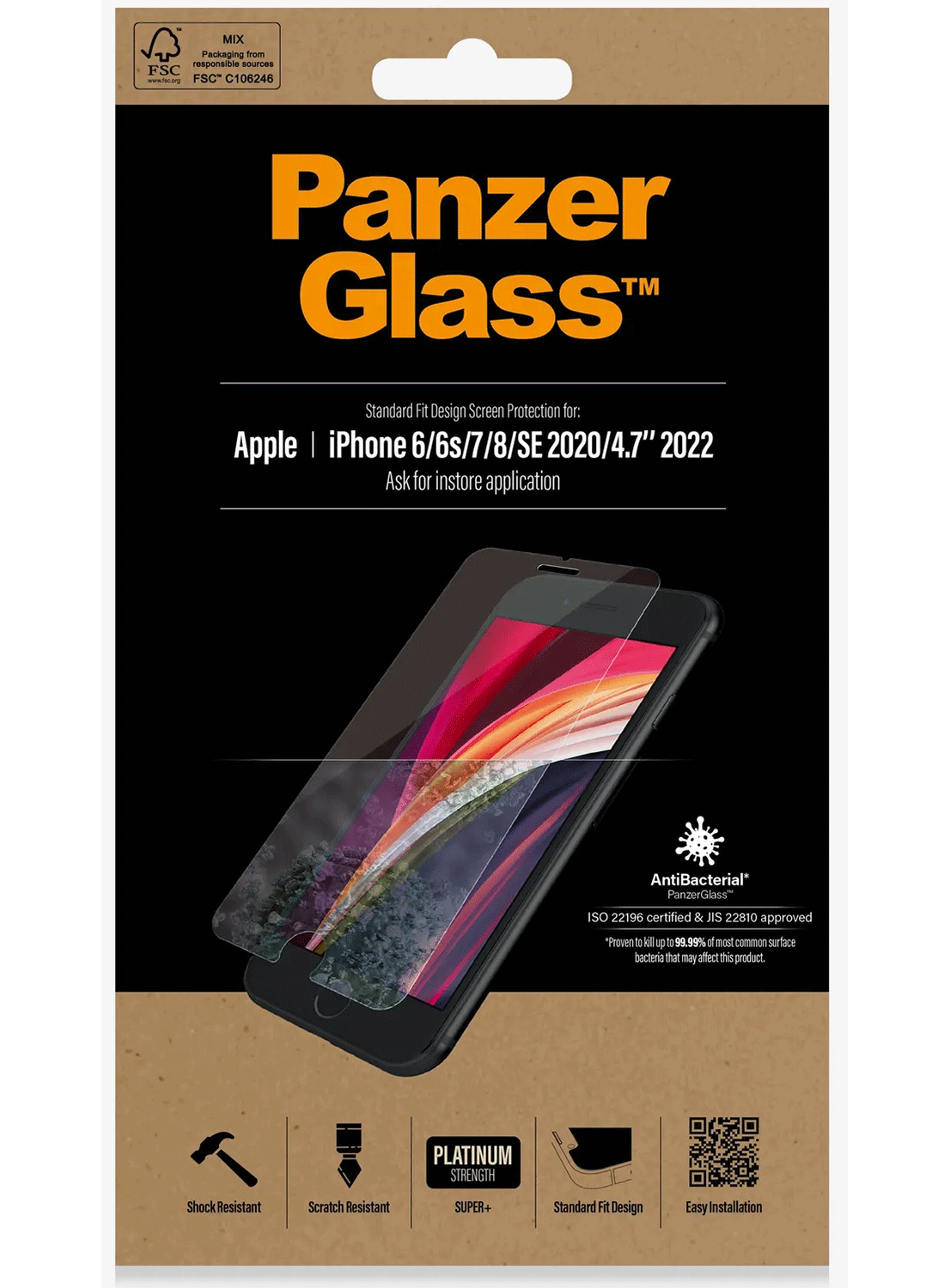 PanzerGlass Schutzfolie iPhone 6 / 6s / 7 / 8 / SE 2020 / 2022