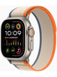 Apple Watch Ultra 2 49mm Titanium Case – Elastomer · Trail Loop Orange / Beige