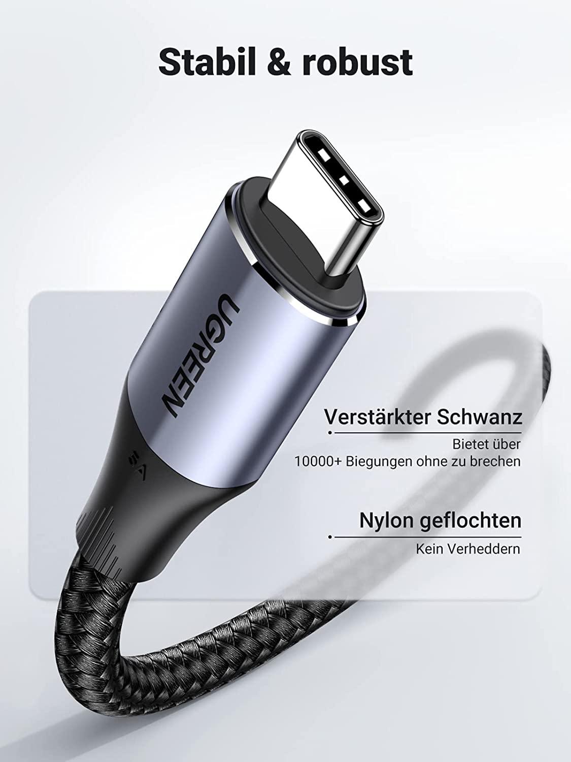 Ugreen 100W USB C Kabel auf USB C 5A/20V PD 3.0 QC 4.0 - CarbonPhone